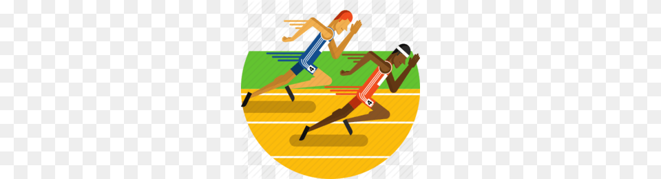 Download Running Track Icon Clipart Sports Track Field Clip Art, Hurdle, Person, Sport, Track And Field Png Image