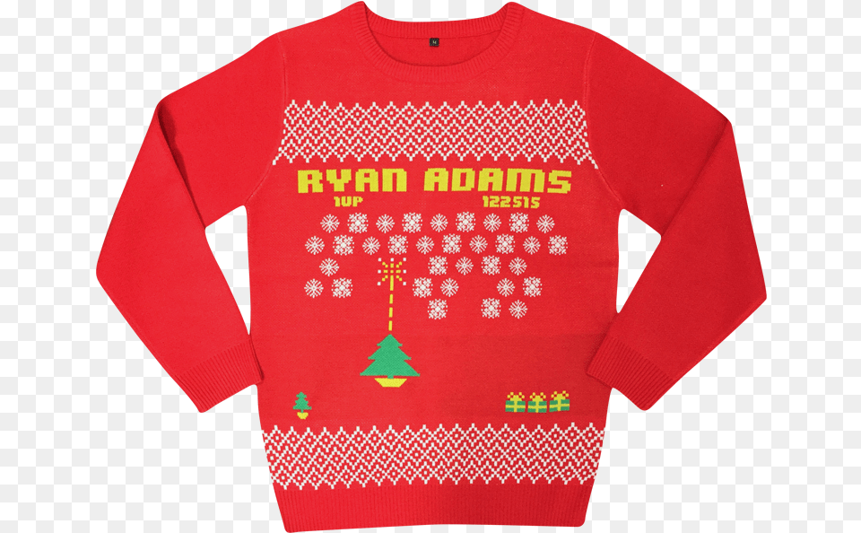Download Ryan Adams Descendents Ugly Christmas Sweater Ugly Christmas Sweater, Clothing, Knitwear, Sweatshirt, Long Sleeve Free Png