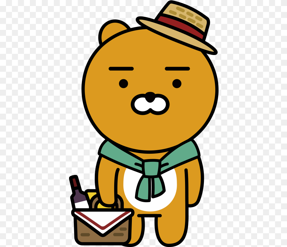 Download Ryan Bear Kakao Friends Line Ryan Bear, Cartoon Free Transparent Png