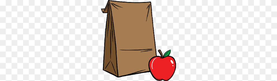 Download Sack Lunch Clipart Lunch Clip Art, Bag, Apple, Food, Fruit Png Image