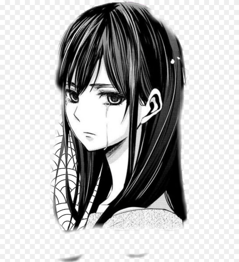 Download Sad Anime Manga Girl Image Sad Crying Anime Girl, Adult, Publication, Person, Woman Png