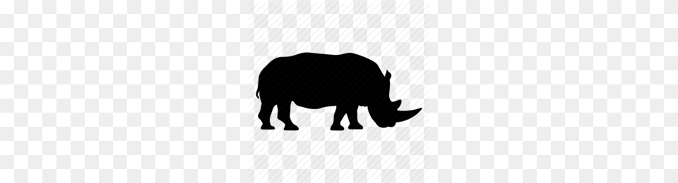 Download Safari Silhouette Clipart Rhinoceros Silhouette Pig, Animal, Mammal, Wildlife Png Image