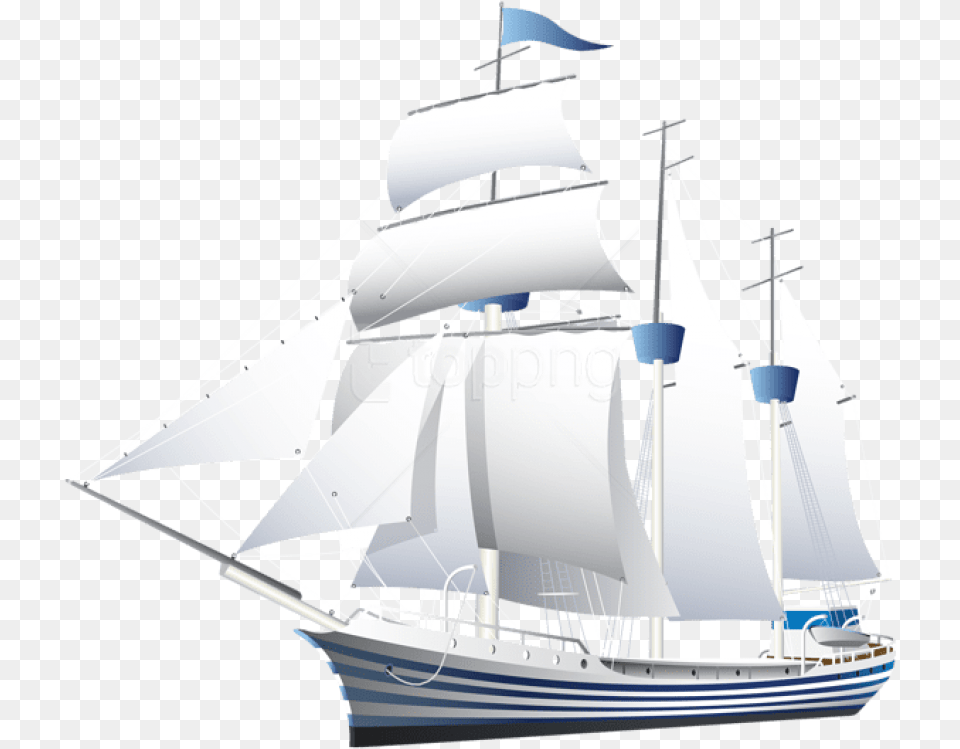 Download Sailing Boat Transparent Clipart Mast, Sailboat, Transportation, Vehicle, Yacht Png Image