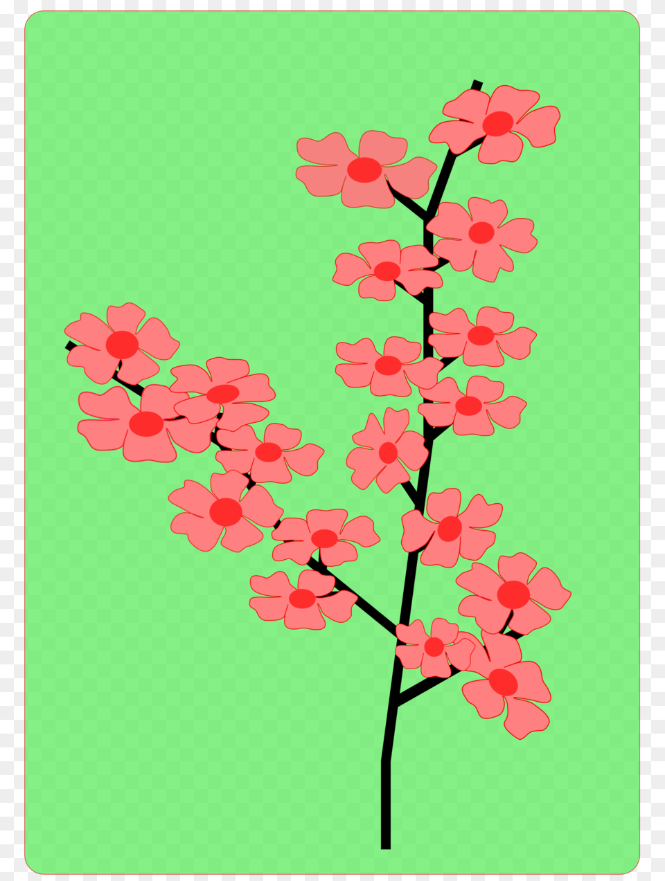 Download Sakura Flower Vector Clipart Cherry Blossom Clip Art, Plant, Pattern, Floral Design, Graphics Png Image