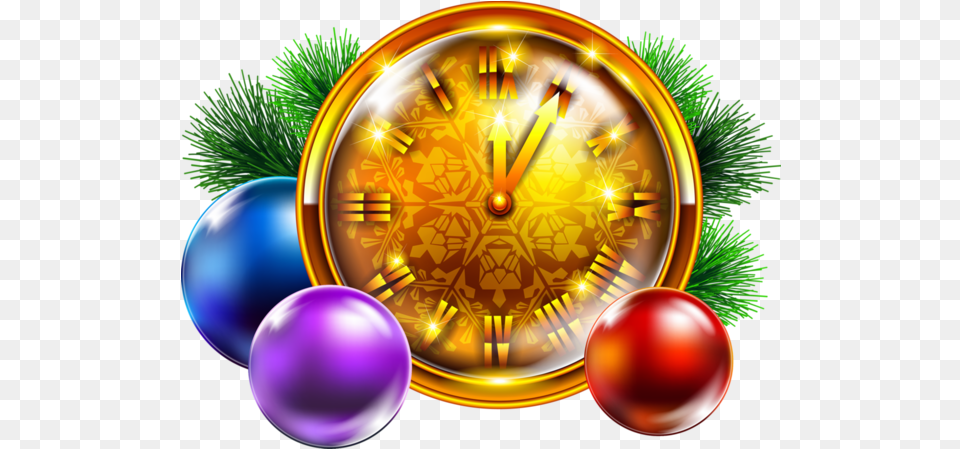 Download Santa Claus Christmas Clock Fir Pine Family For Christmas Day, Sphere Free Transparent Png