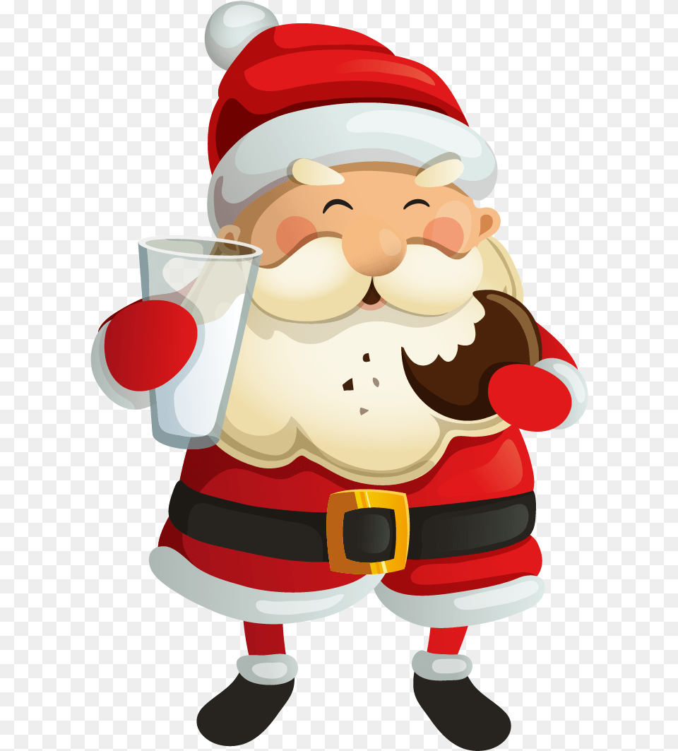 Download Santa Claus Food For Christmas Clipart Christmas Clipart Transparent Background Cream, Dessert, Elf, Ice Cream Free Png