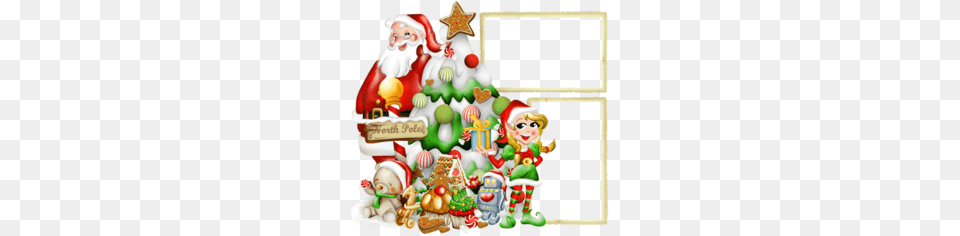 Santa Claus Photo Frame Clipart Santa Claus Picture, Birthday Cake, Cake, Cream, Dessert Free Png Download