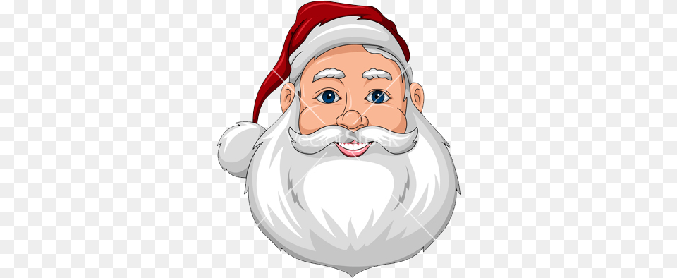 Download Santa Happy Face Front Vector Santa Claus Santa Claus Cartoon Happy Face, Head, Person, Photography, Baby Png