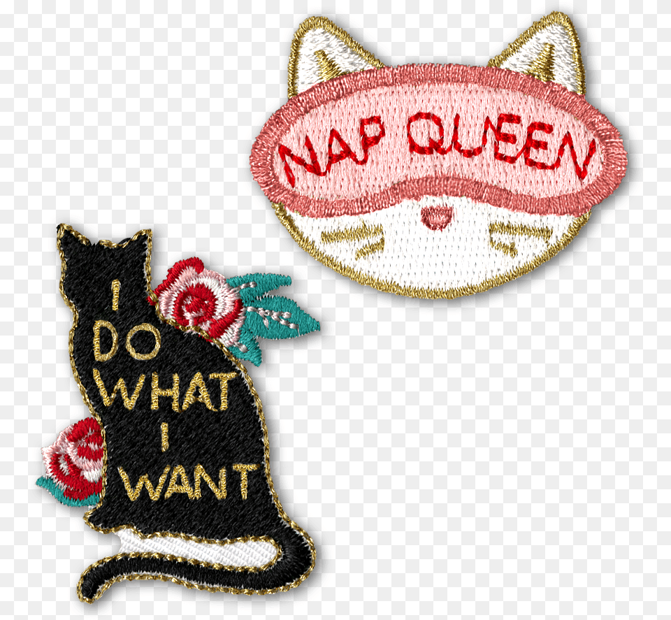 Download Sassy Cats Patches Embroidery Image With No Decorative, Applique, Pattern, Stitch Free Transparent Png