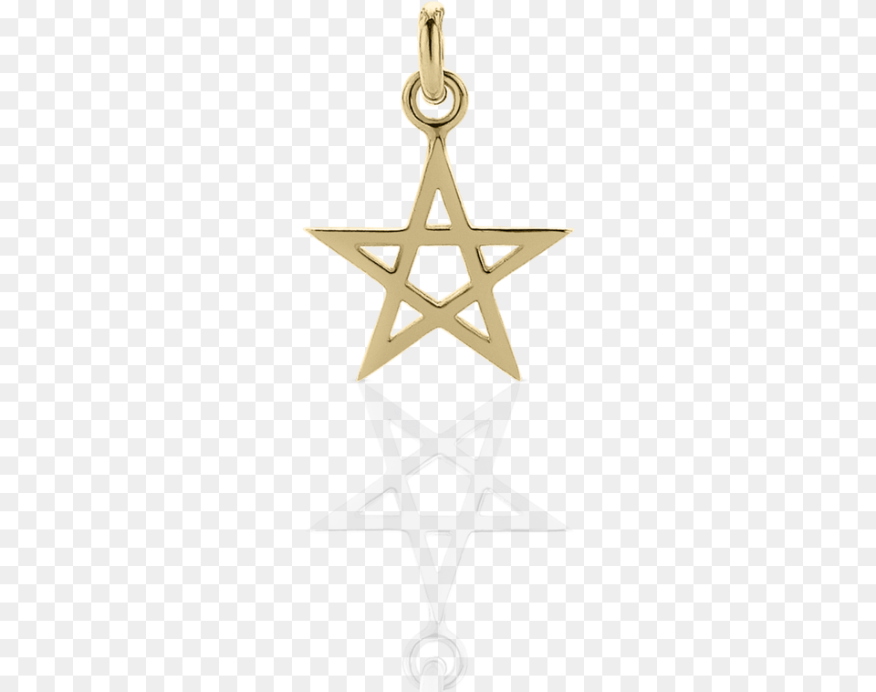 Download Satanic Pentagram Necklace Transparent Morocco Flag Star, Star Symbol, Symbol, Accessories, Cross Free Png