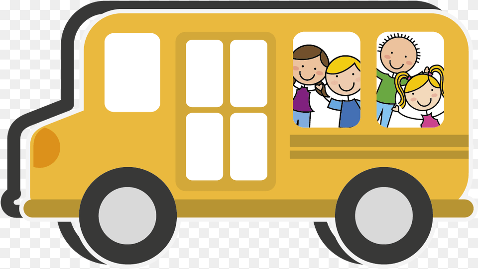 Download School Bus Animation Transparent Uokplrs Gambar Animasi Bus Sekolah, Vehicle, Transportation, School Bus, Person Png