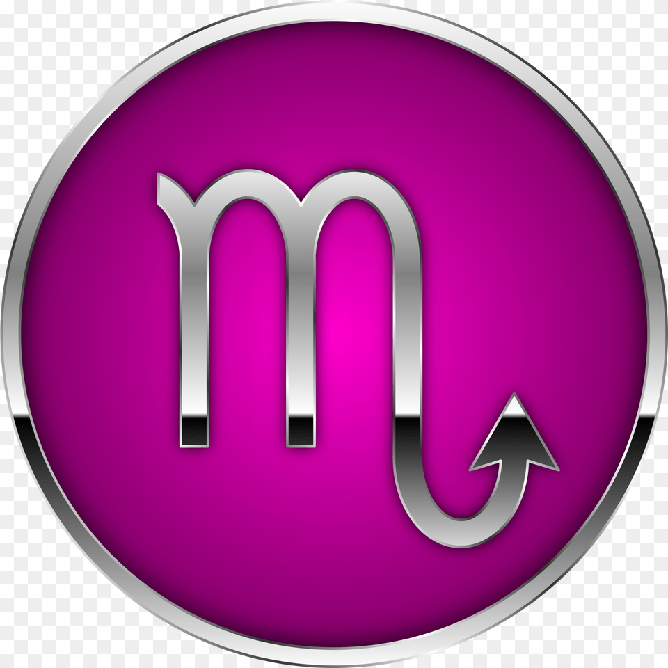 Download Scorpio Symbol Image For Purple Scorpio Symbol, Logo, Disk Free Transparent Png