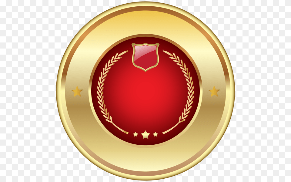 Seal Badge Red Transparent Clip Art Gold Logo Design Emblem, Symbol, Ball, Cricket Free Png Download