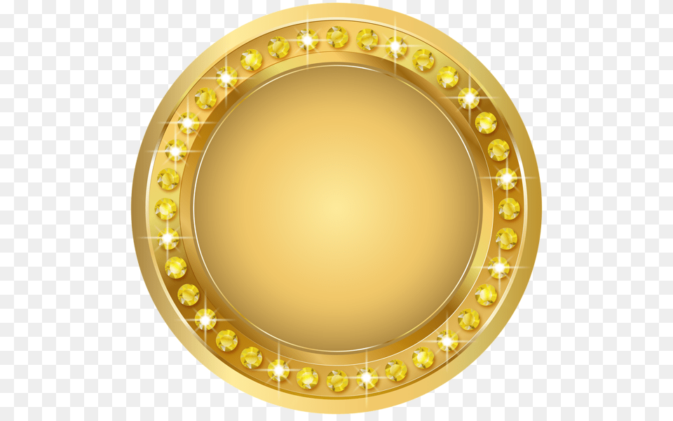 Download Seal Gold Transparent Clip Art Image Circle Gold Frame, Lighting, Chandelier, Lamp, Accessories Free Png