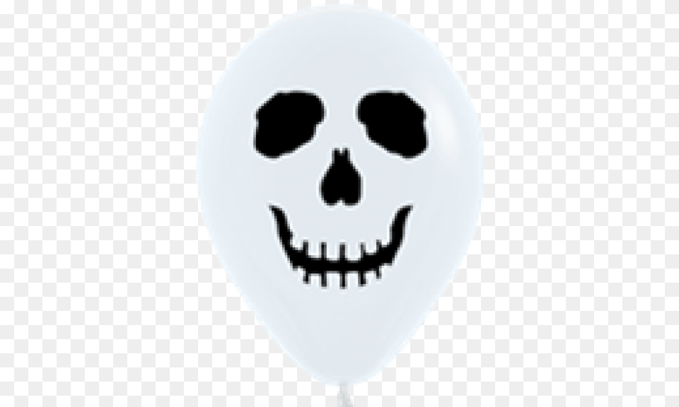 Download Sempertex 12 Skull Face White Black Balloon Halloween Decorations, Person, Head Free Png