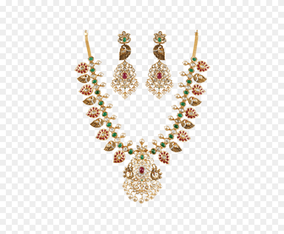 Download Set Mala With No Necklace, Accessories, Earring, Jewelry, Chandelier Png Image
