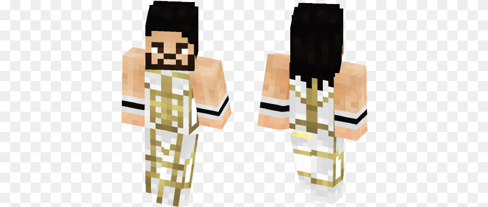 Download Seth Rollins White U0026 Gold Minecraft Skin For Fictional Character, Clothing, Dress, Fashion, Formal Wear Free Transparent Png
