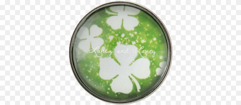 Download Shamrock Glass Dome Lg Snap Fourleaf Clover Circle, Art, Porcelain, Pottery, Photography Free Png