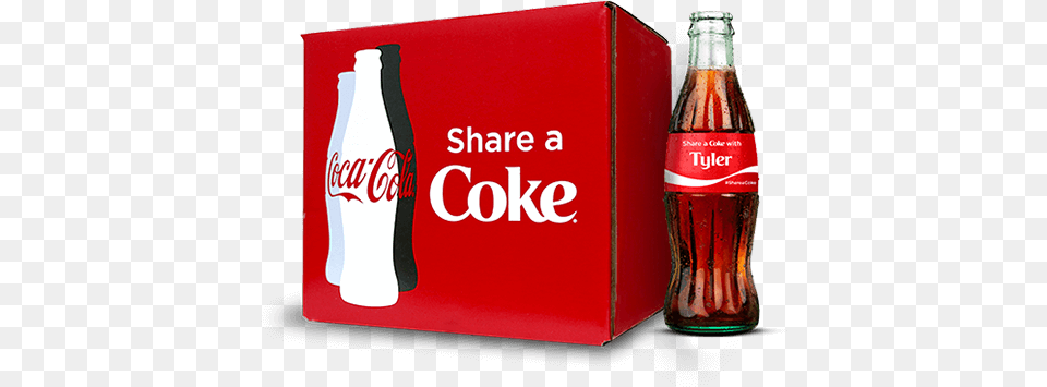 Download Share A Coke Logo Full Size Pngkit Pack Coca Cola Transparent, Beverage, Soda, Bottle Png