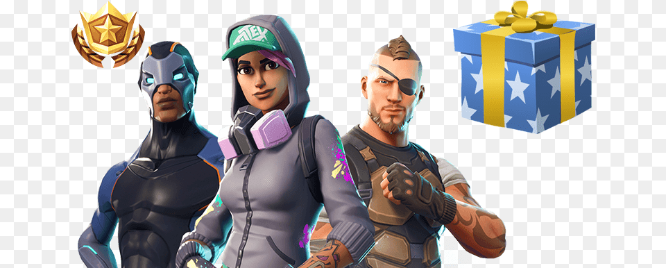 Download Share Misiones Semana 7 Fortnite Temporada 4, Adult, Female, Male, Man Png Image