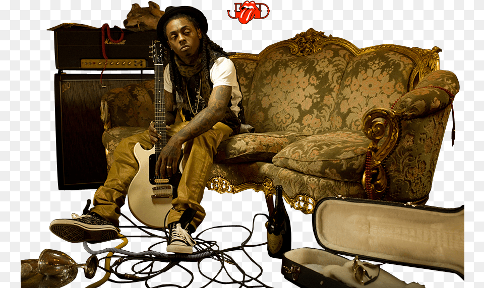 Download Share This Lil Wayne Rebirth Album Cover Jonathan Mannion Lil Wayne, Shoe, Clothing, Couch, Footwear Png Image