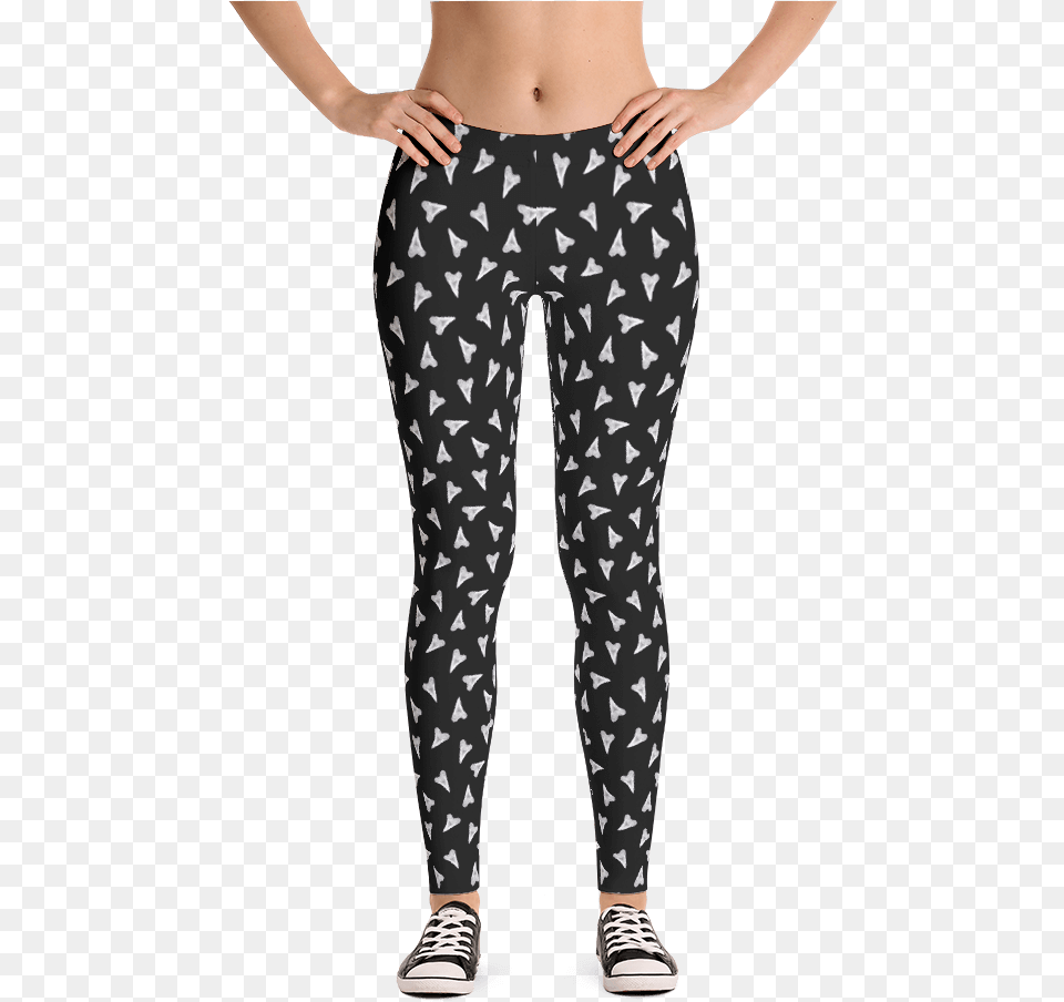 Download Shark Teeth Hearts Womens Leggings Teeth Constellation Leggings, Clothing, Hosiery, Pants, Tights Png Image