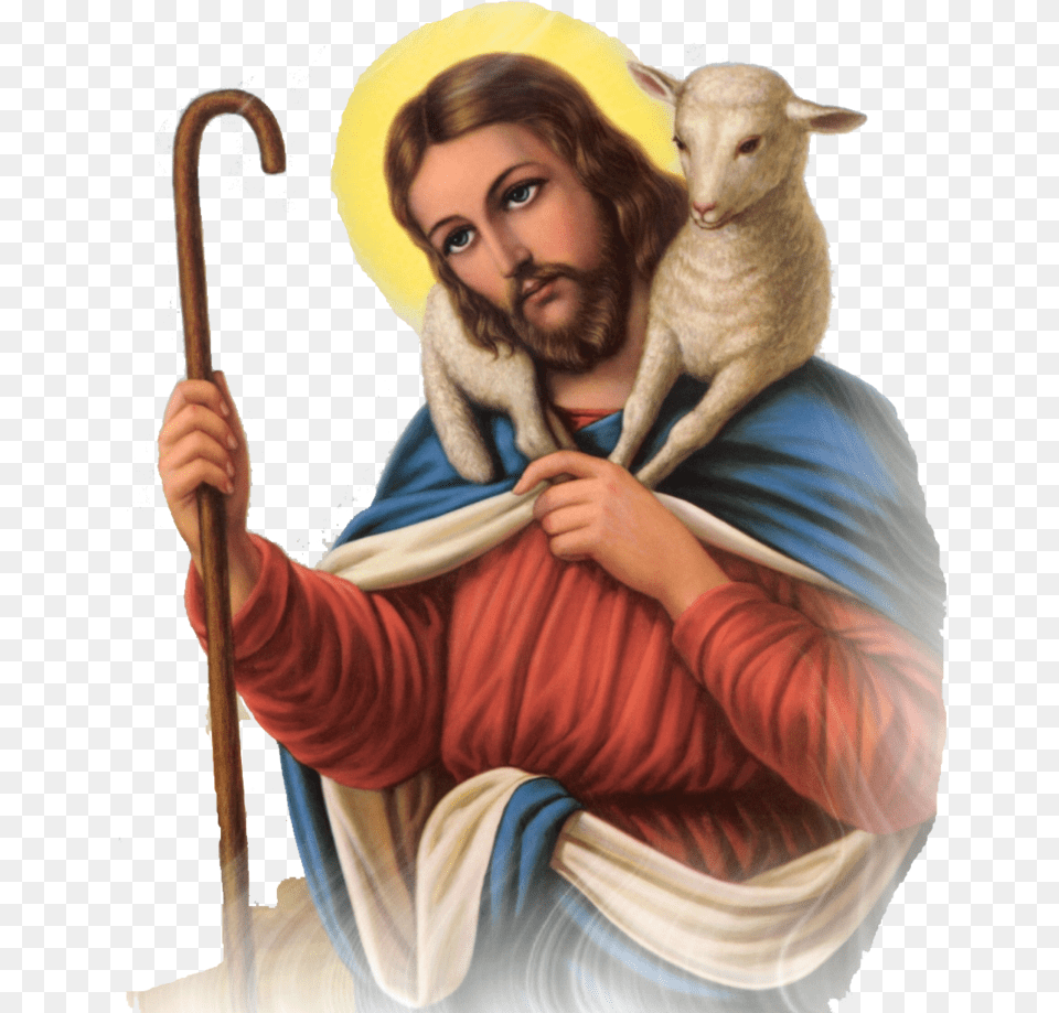 Download Shepherd Good Of Crown Christianity Historical Jesus Christ Good Shepherd, Adult, Female, Person, Woman Free Transparent Png