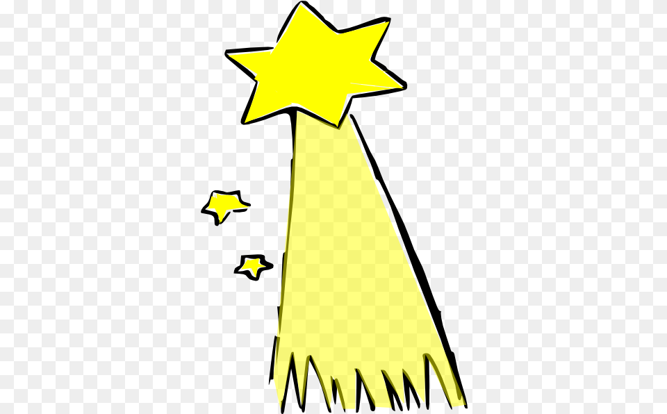Download Shooting Star Clipart Big Yellow Shooting Star Shooting Star Clipart, Symbol, Star Symbol, Cross Png Image