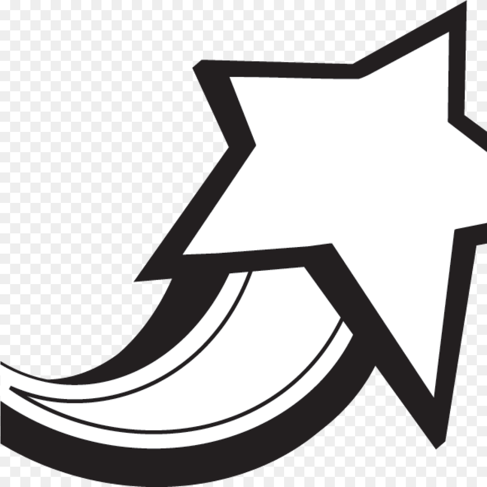 Download Shooting Star Clipart Black Shooting Star Clip Art, Star Symbol, Symbol, Nature, Night Png