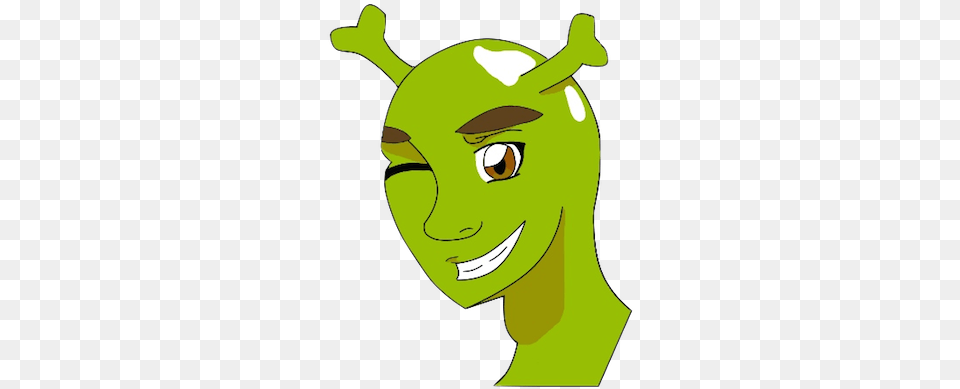 Download Shrek Anime By Iemilynx Anime Shrek, Green, Baby, Person, Alien Png Image
