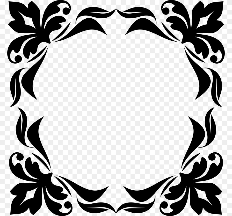 Download Siluet Bingkai Clipart Decorative Arts Picture Frames, Gray Free Png