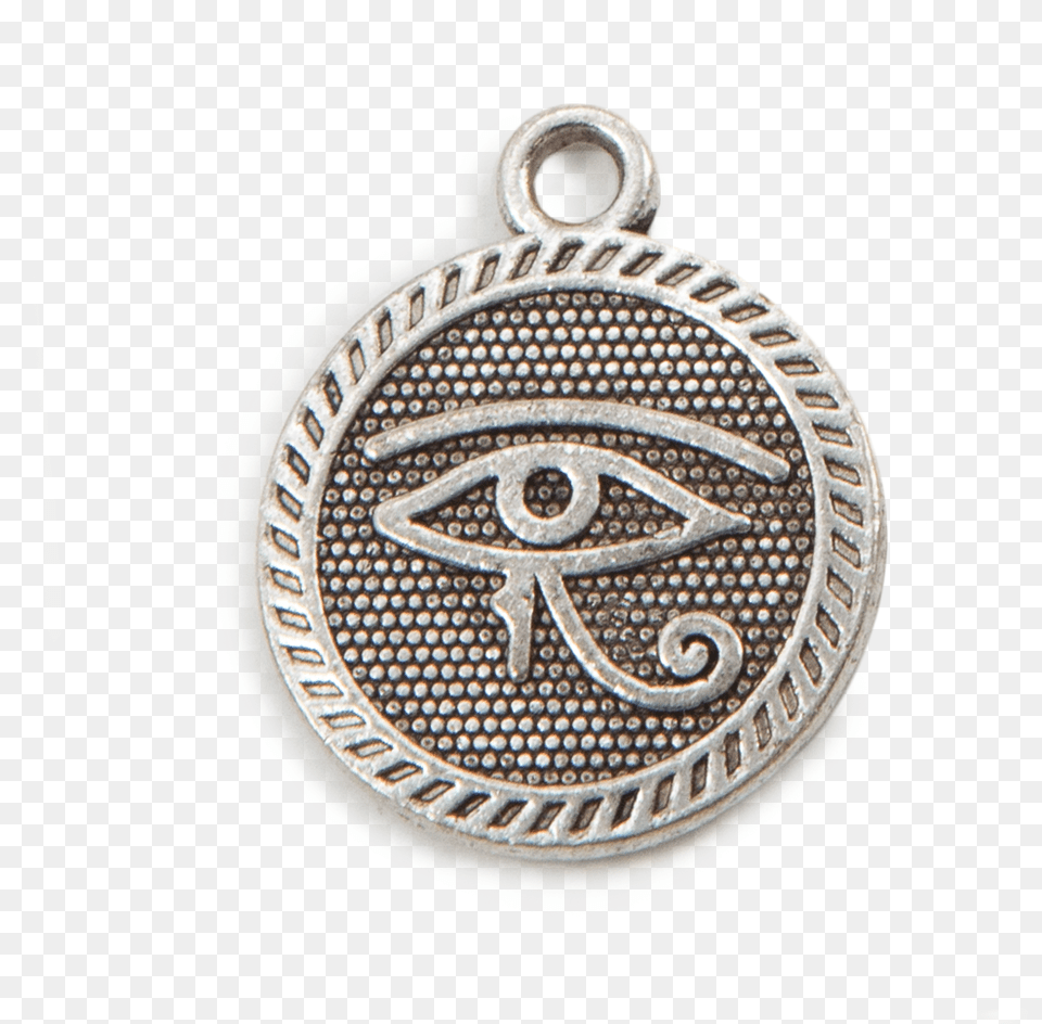 Download Silver Eye Of Horus Charm House Music Record Label, Accessories, Jewelry, Pendant, Locket Png