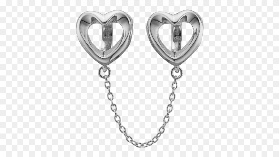 Download Silver Heart Safety Chain Christina Jewelry Rose Gold Link Chain, Accessories, Earring, Necklace Png