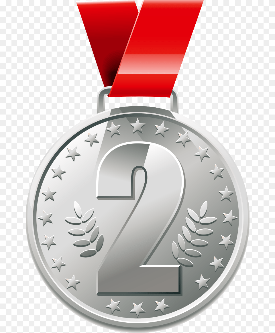 Silver Medal Vector, Gold, Gold Medal, Trophy Free Png Download