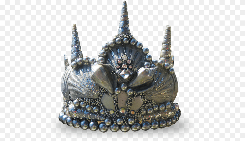 Download Silver Princess Seashell Crown Mermaid Crown Mermaidcrown, Accessories, Jewelry, Necklace Png Image