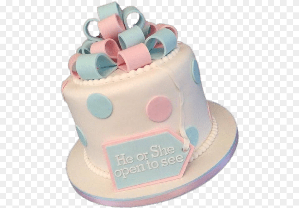 Download Simple Gender Reveal Cake Ideas, Birthday Cake, Cream, Dessert, Food Free Png