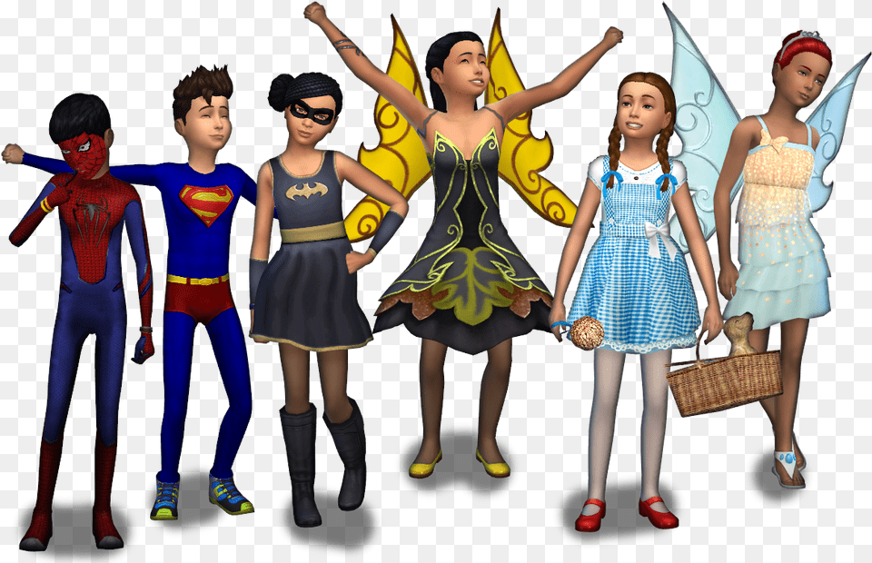 Sims Clothing Halloween Kids Sims 4 Halloween Costumes, Woman, Girl, Female, Person Free Png Download