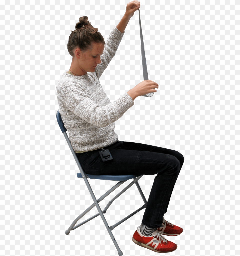 Sitting Image For Chair People Sitting, Sneaker, Shoe, Person, Girl Free Png Download