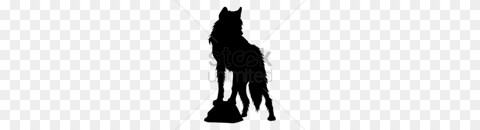 Download Sitting Wolf Silhouette Clipart Dog Silhouette, City, Lighting Free Transparent Png