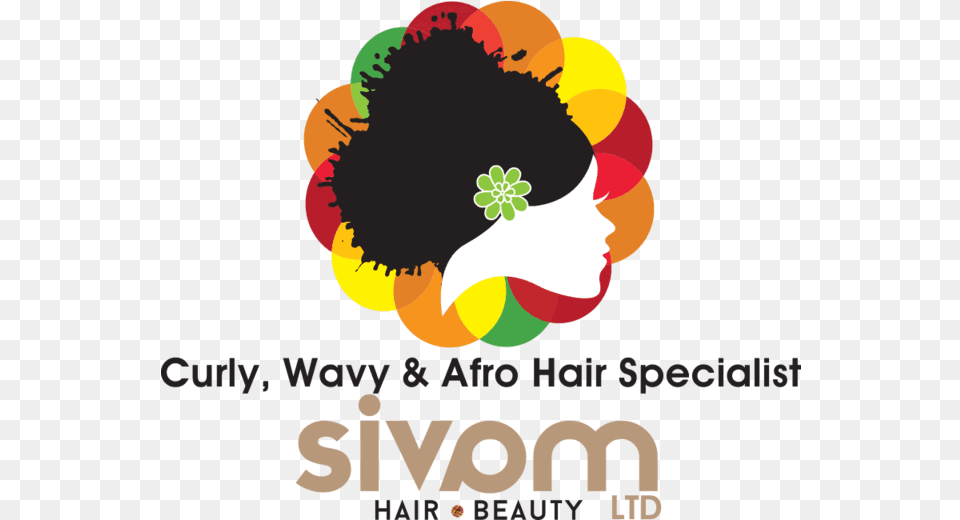 Download Sivam Hair Logo Logo Beauty Salon Afro Full Afro Logo, Advertisement, Art, Graphics, Poster Free Png