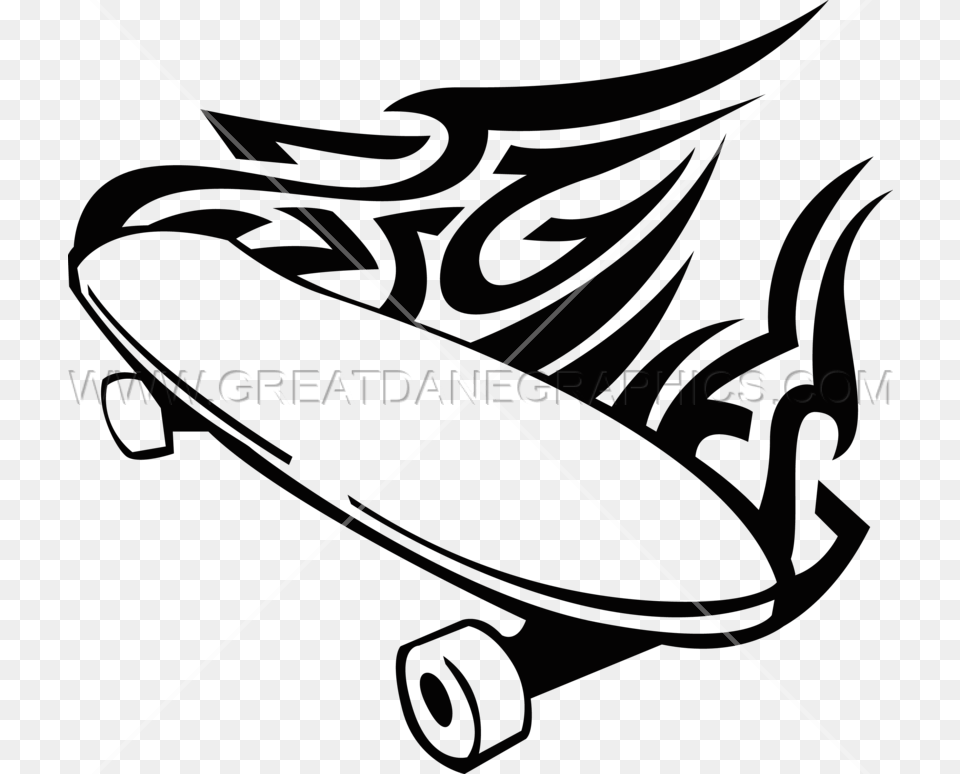 Download Skateboard Tribal Clipart Vinyl Cutter T Shirt Clip Art, Bow, Weapon Png Image