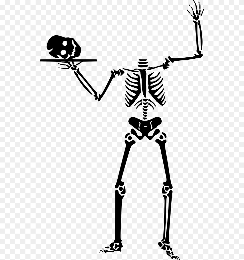 Download Skeleton Clipart, Gray Png