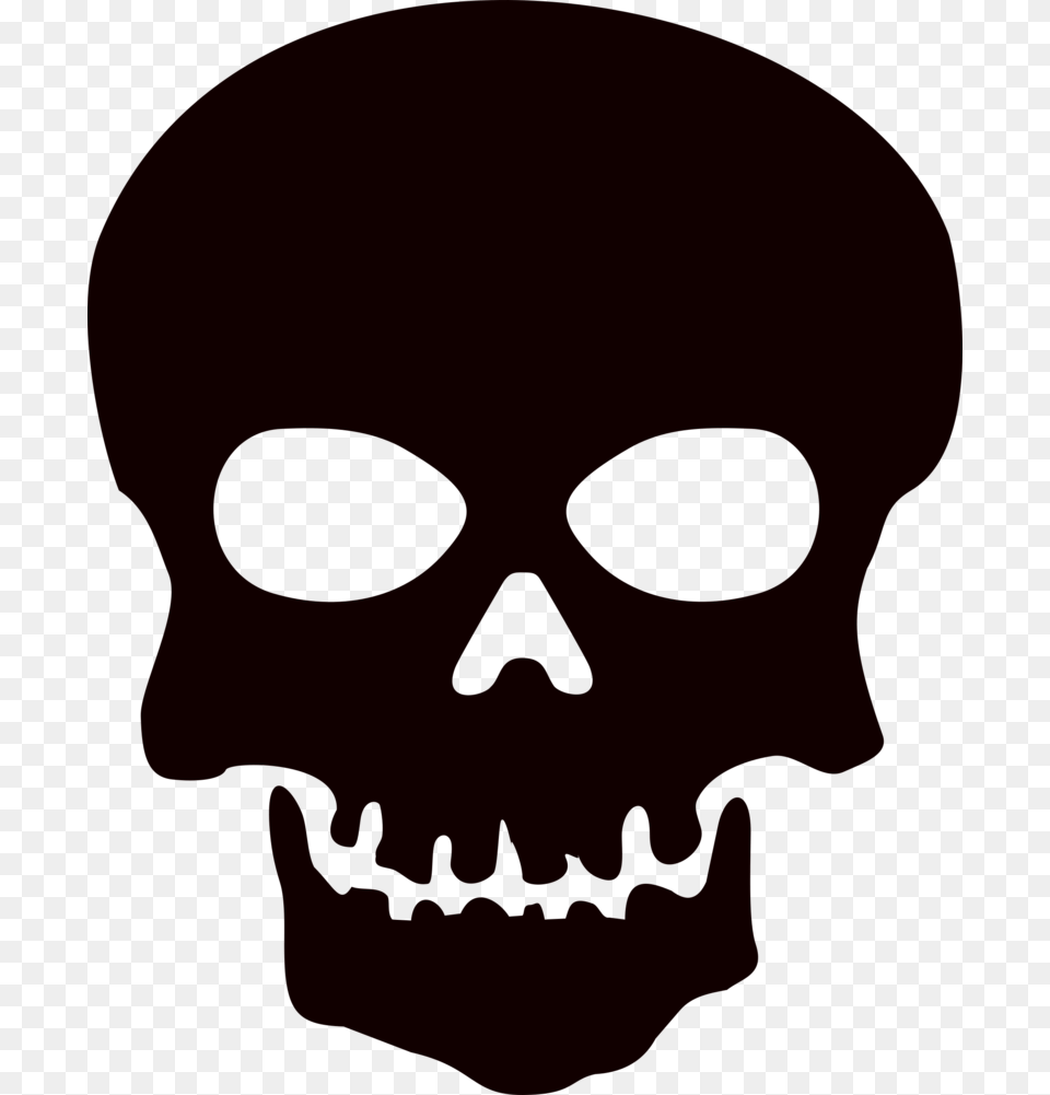 Download Skeleton Head Im Skull Silhouette, Person, Face Png