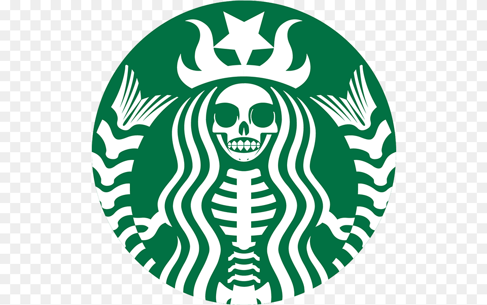 Skeleton Starbucks Logo Starbucks Logo, Face, Head, Person, Baby Free Png Download