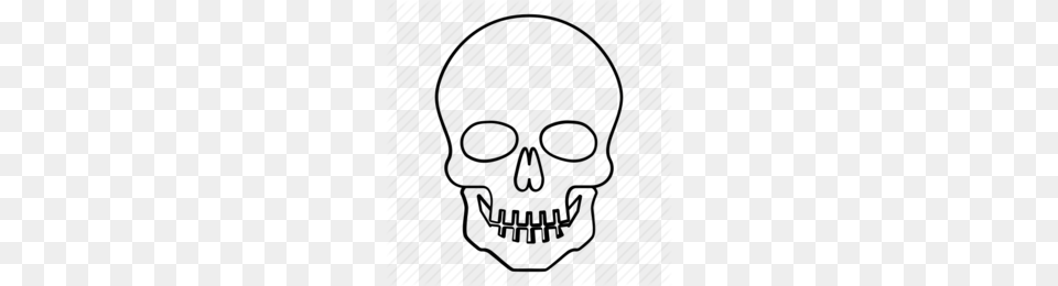 Download Skull Outline Clipart Skull Nose Clip Art, Accessories, Jewelry, Necklace, Stencil Free Png