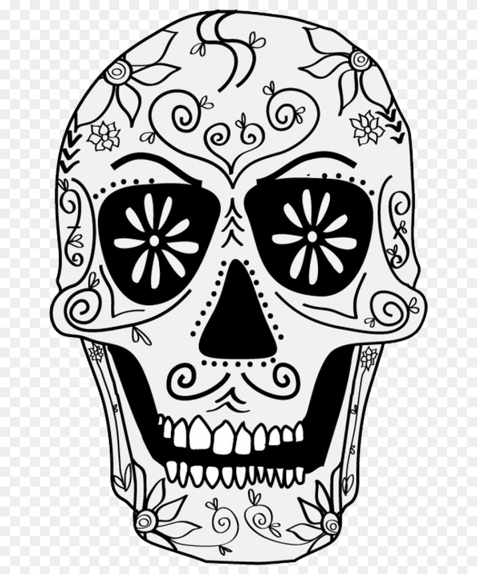 Download Skulls Image For Day Of The Dead Skull, Art, Doodle, Drawing, Person Png