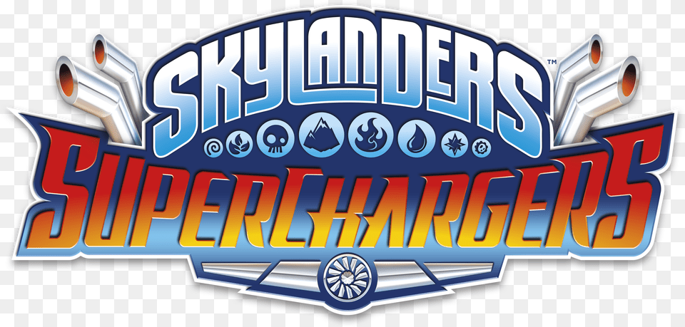 Skylanders Superchargers Logo Skylanders Superchargers Logo, Emblem, Symbol, Food, Ketchup Free Png Download