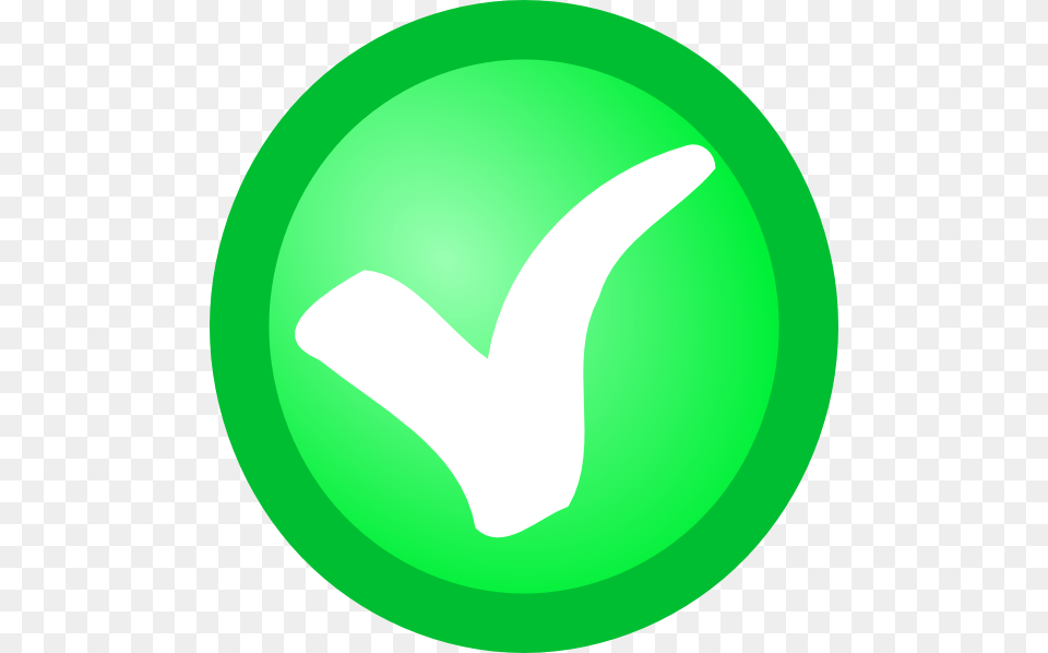 Download Small White Check Mark On Green Circle Clipart, Symbol, Sign Free Png
