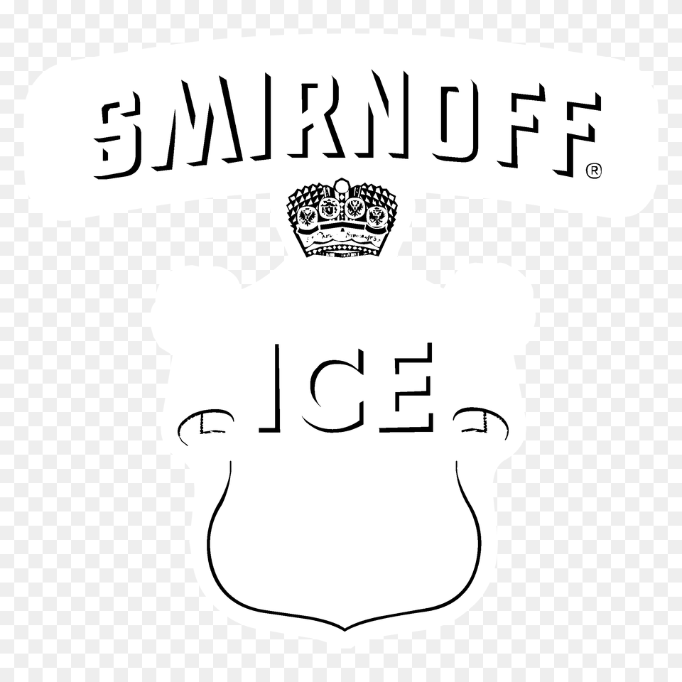 Smirnoff Ice Logo Black And Language, Badge, Symbol, Person Free Png Download