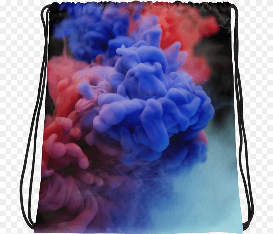 Smoke Bomb Drawstring Bag Backgrounds Blue Background Smoke Color, Water, Animal, Coral Reef, Sea Life Free Png Download
